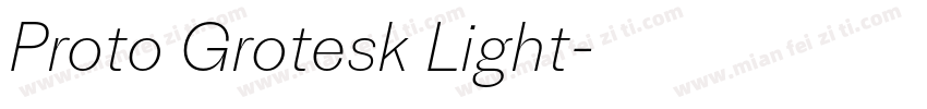 Proto Grotesk Light字体转换